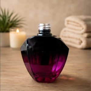 Frasco de Vidro Ágata Preto Degradê Pink 250ml
