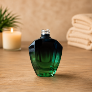 Frasco de Vidro Ágata Preto Degradê Verde 250ml
